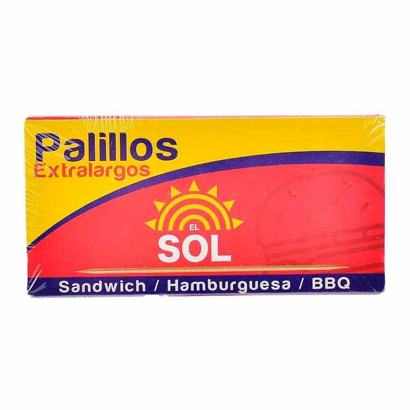 Palillos El Sol Extralargo 125 Und 10 Cm