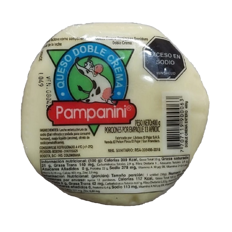 Queso Pampaninni Doble Crema 400 Gr