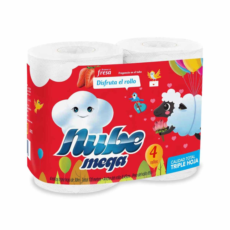 Papel Higienico Nube Mega Rollo Th 4undx35mts