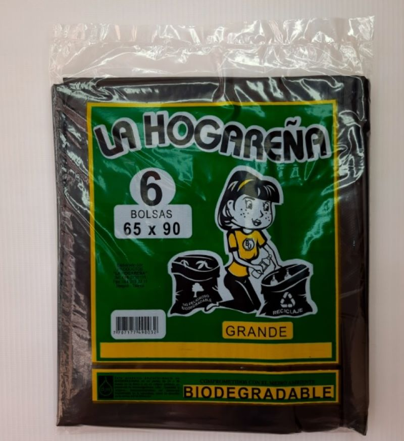 Bolsa De Basura Hogarena Grande 65x90 6 Und