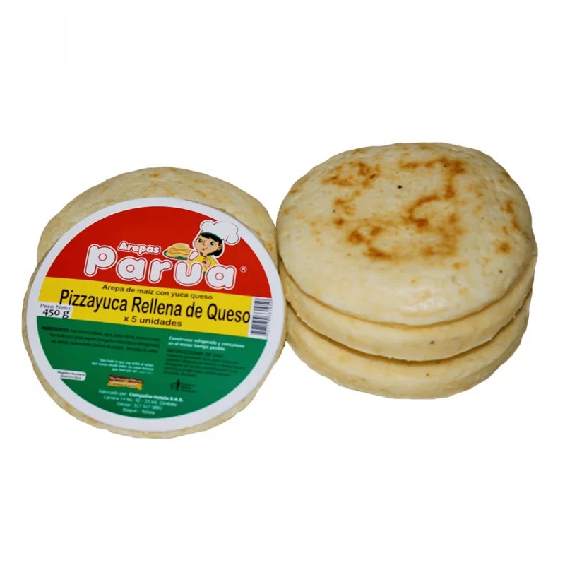 Arepa Parua Yuca Y Queso 5 Und 450 Gr