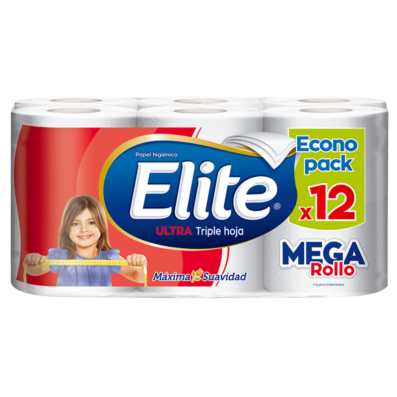 Papel Higienico Elite Triple Triple Hoja 12 Rollos