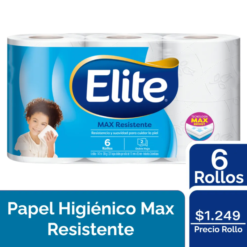 Papel Higienico Elitex6roll Max Resistente Dh