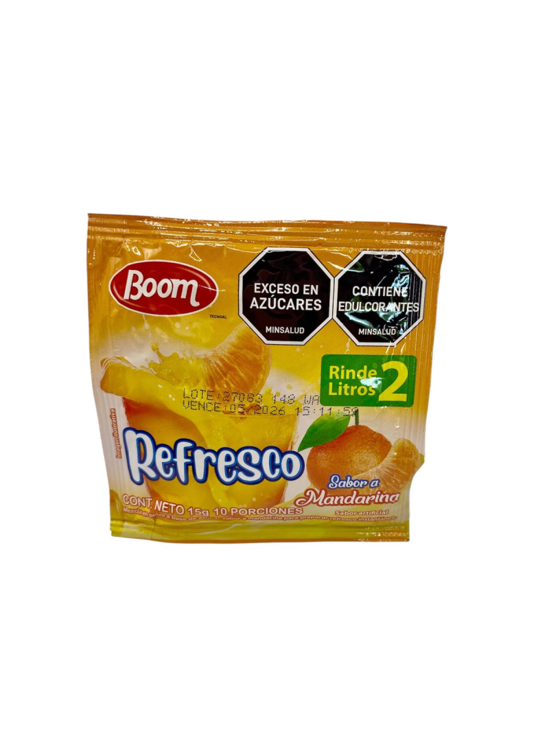 Refresco Bajo Calorias Boom Mandarin 15g