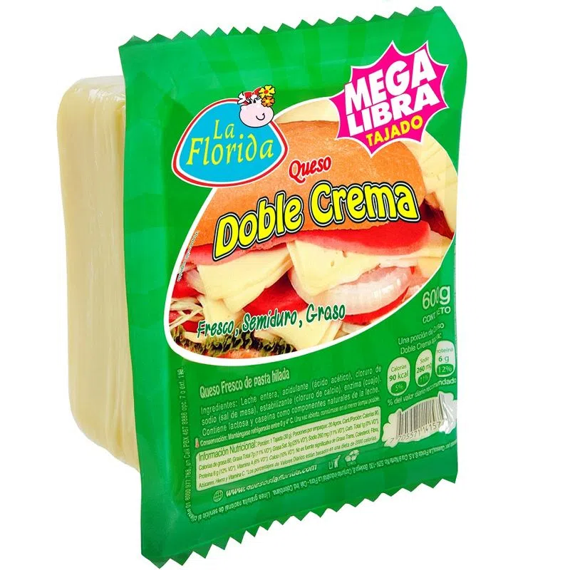Queso La Florida Doble Crema 600 Gr