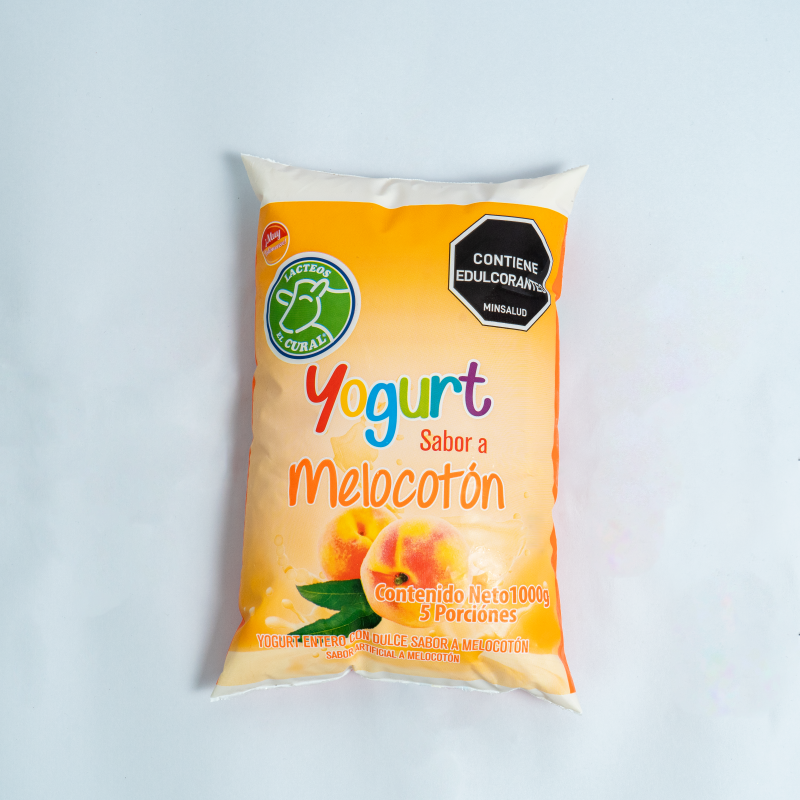 Yogurt El Cural Melocoton Bolsa 1000 Ml