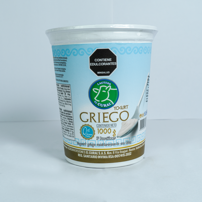 Yogurt El Cural Griego Natural 1000 Ml