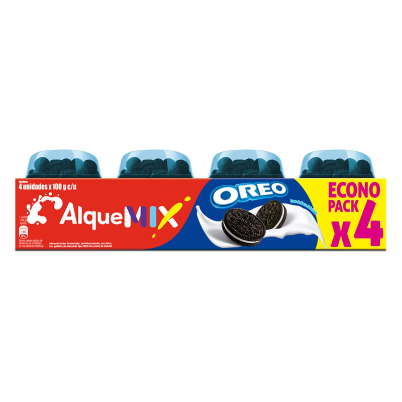 Yogurt Alqueria Oreo 4 Und 100 Ml