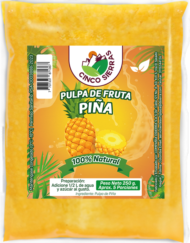 Pulpa De Pina Por 250 G
