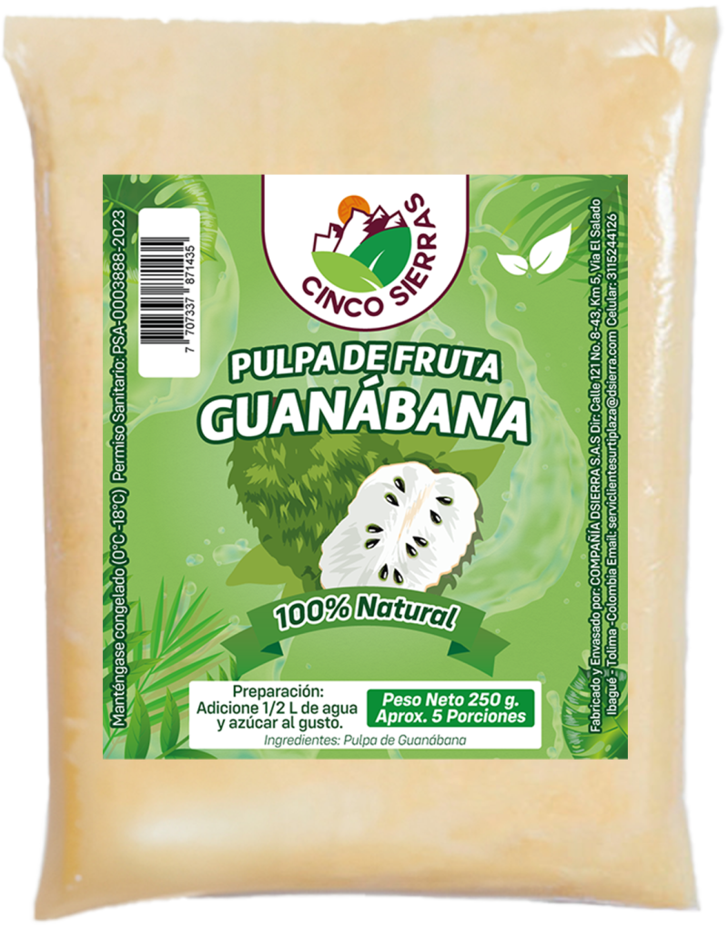 Pulpa De Guanabana Por 250 G