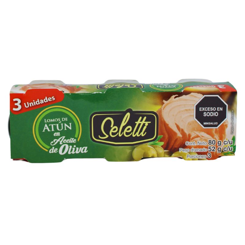 Atun Seletti Lomo Aceite Oliva 3 Und 80 Gr