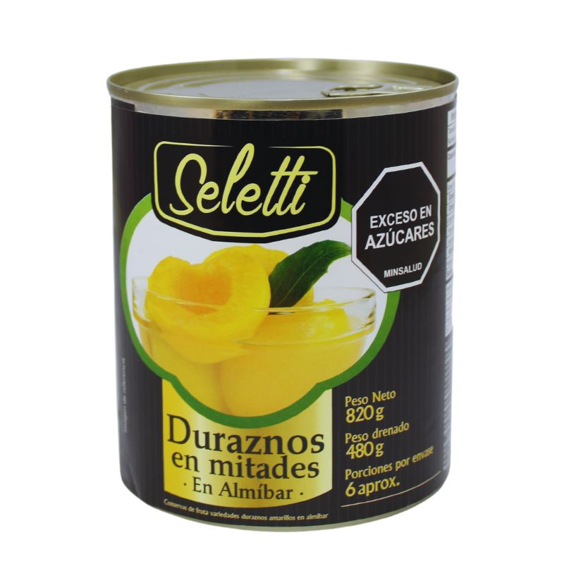 Durazno Seletti Mitades En Almibar 820 Gr