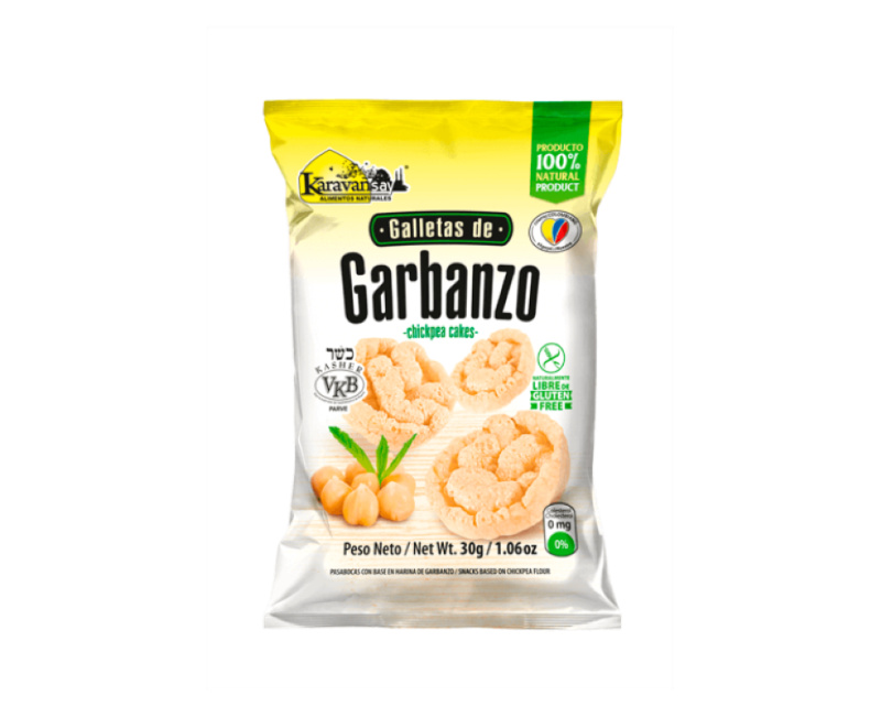 Galleta Garbanzo Karavansay Natural 90g X3u