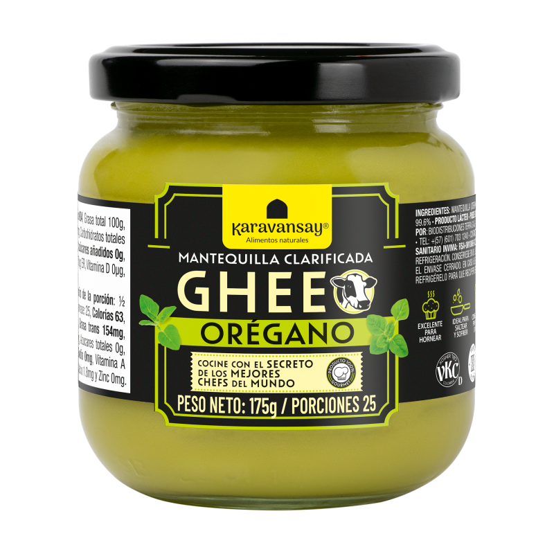 Mantequilla Ghee Oregano Clarificada 175 Gr