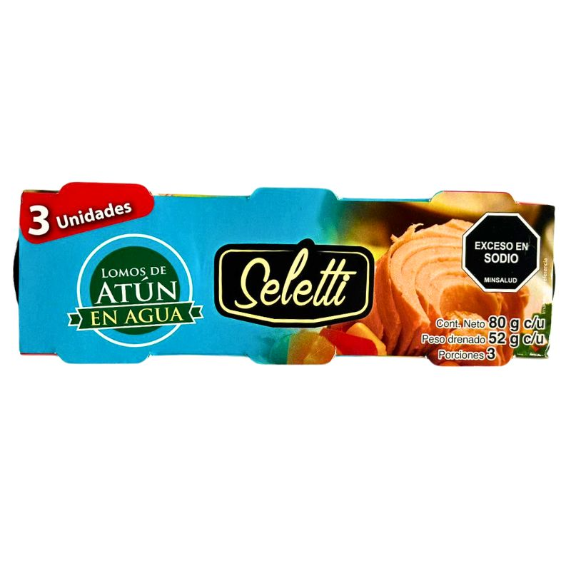 Atun Seletti Lomo En Agua 3 Und 80 Gr