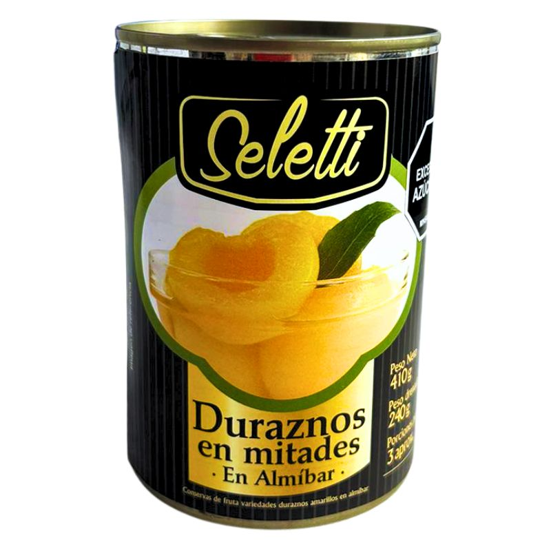Durazno Seletti Mitades En Almibar 410 Gr