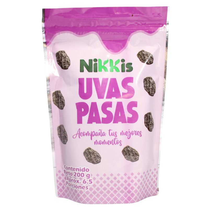 Uvas Pasas Pasas Nikkis 200 Gr