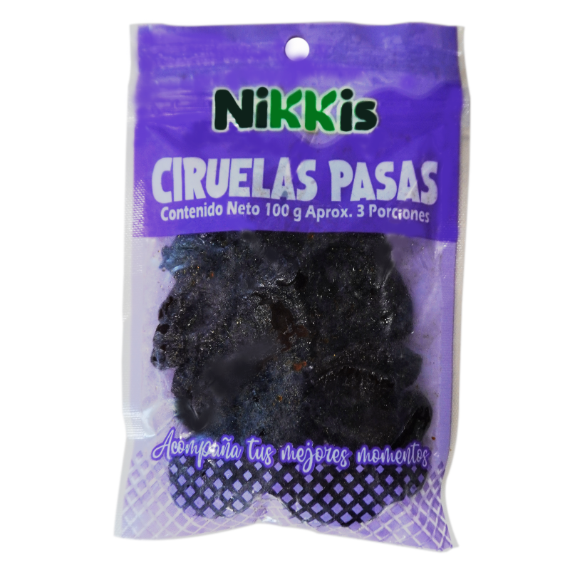 Ciruelas Pasas Nikkis Zipper 100 Gramos
