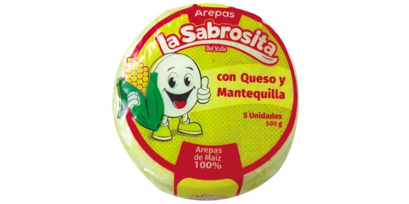 Arepa La Sabrosita Queso Y Mantequilla 5 Und 500 Gr
