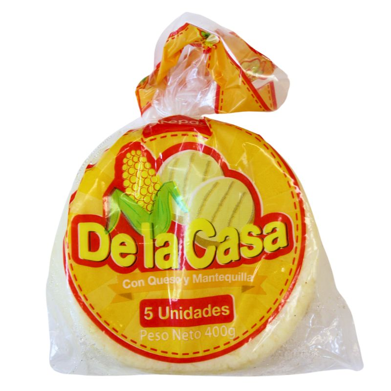 Arepa De La Casa Queso Mantequilla 5 Und 400 Gr