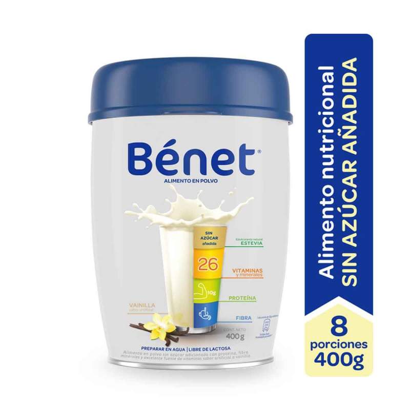 Bebida Instantanea Benet Vainilla Sin Azucar 400 Gr