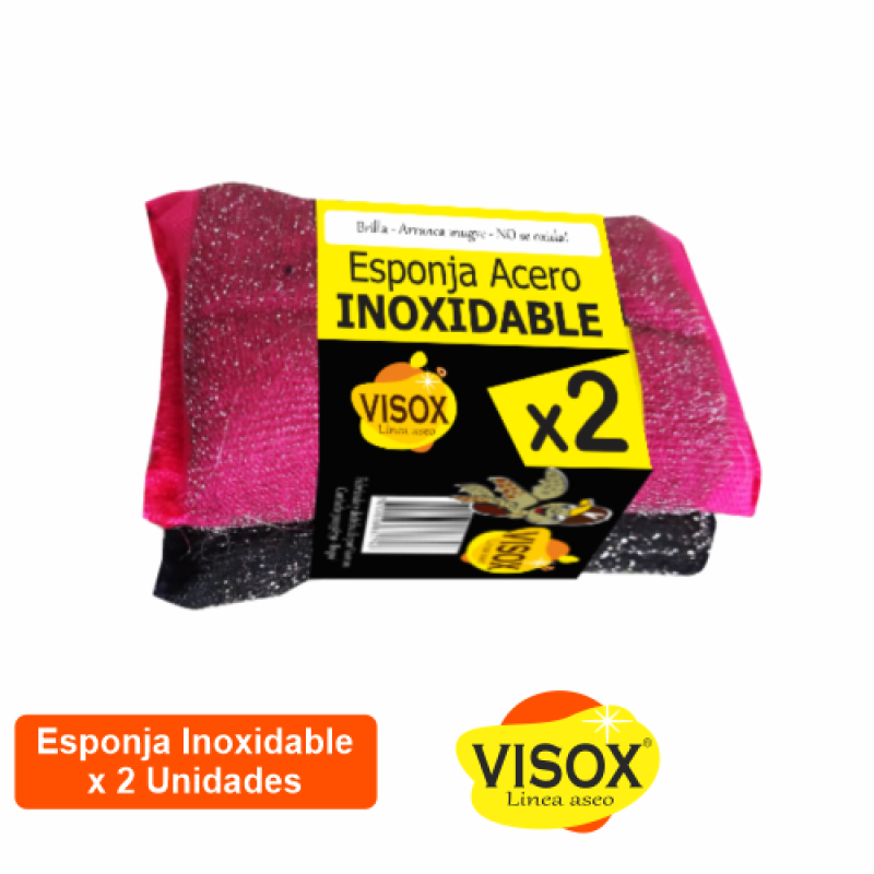 Esponja Visox Inoxidable 2 Und