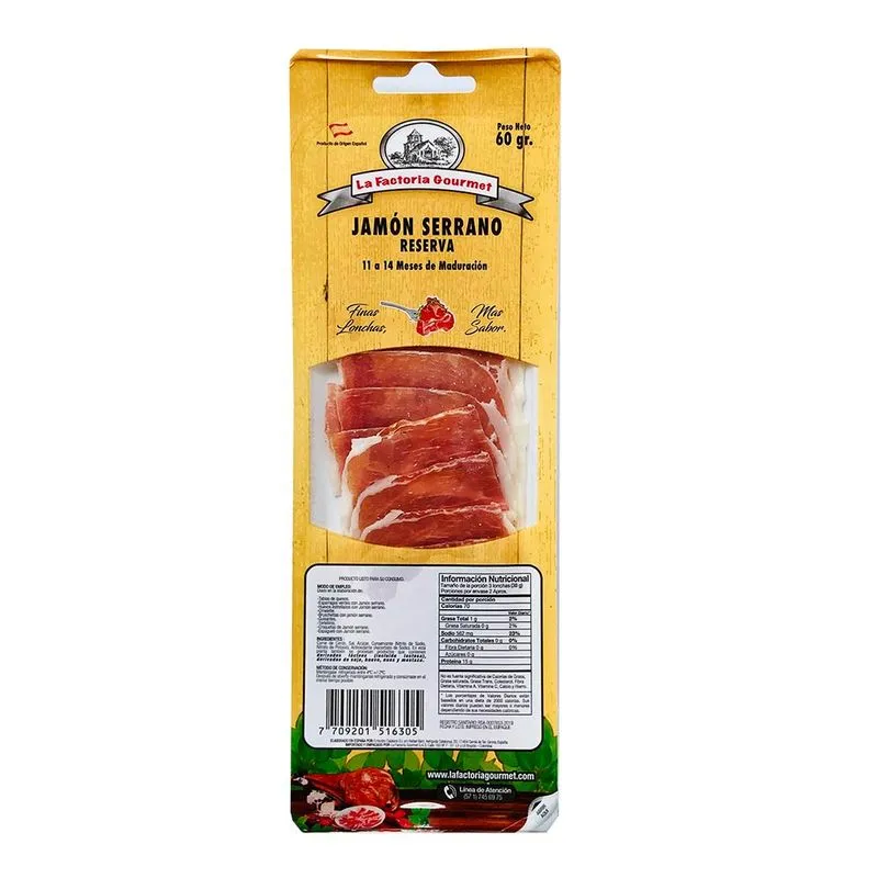 Jamon Factoria Serrano 60 Gr