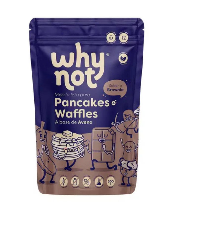 Mezcla Para Pancakes Why Not Sabor Brownie 300 Gr