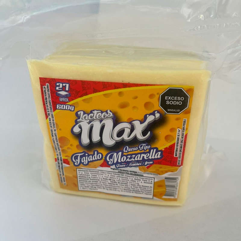 Queso Max Crema Tajado 600 Gr