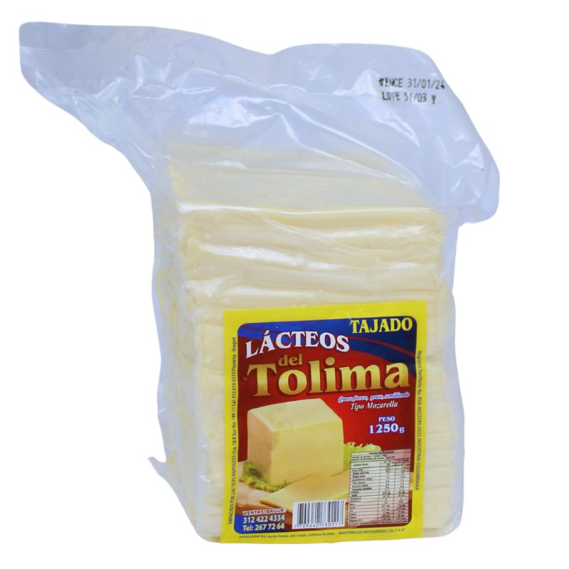 Queso Lacteos Del Tolima Tajado 1250 Gr