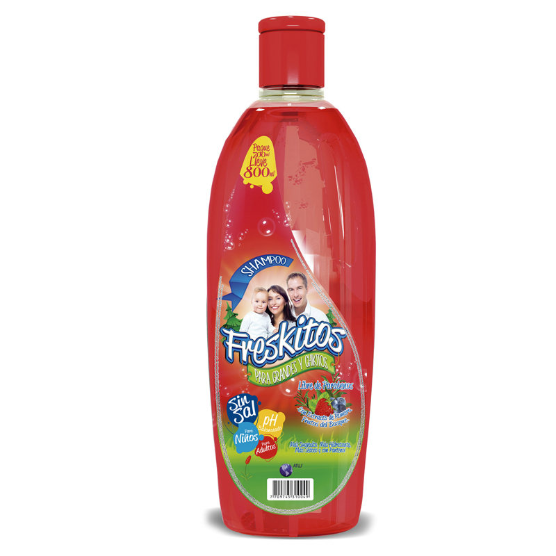 Shampoo Freskitos Romero Y Frutos Del Bosque 800 Ml