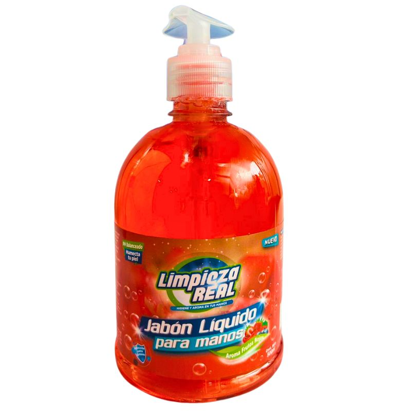 Jabon Liquido Limpieza Real Frutos Rojos 500 Ml