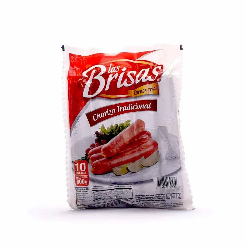 Chorizo Las Brisas Tradicional 10 Und 800 Gr