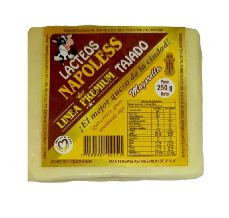 Queso Napoles Tajado 250 Gr