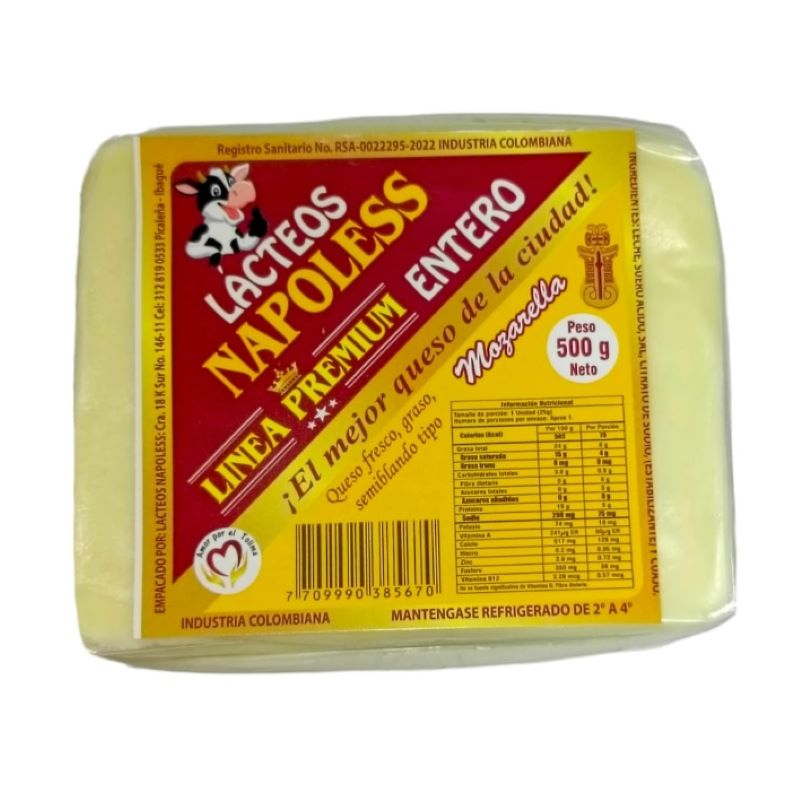 Queso Napoles Entero 500 Gr