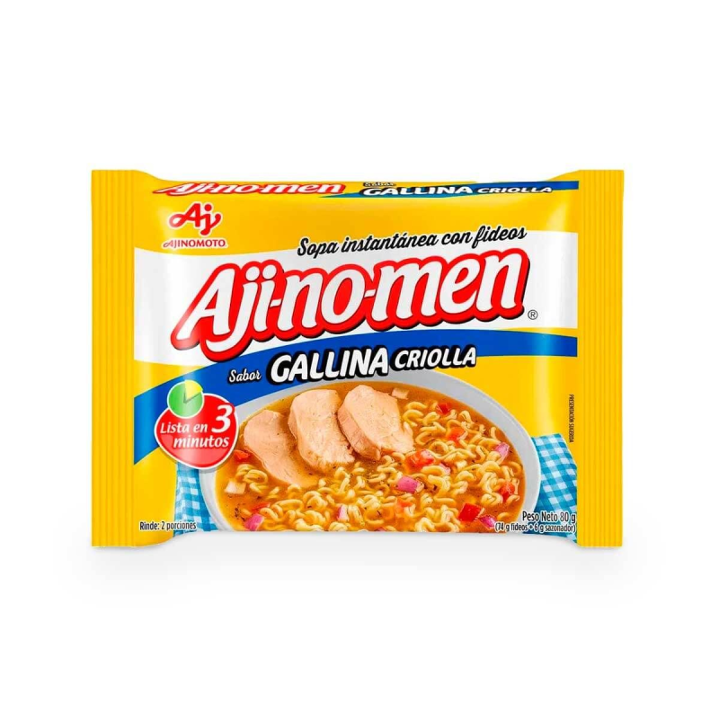 Sopa Instantanea Ajinomen Gallina Criolla Fideo 80 Gr