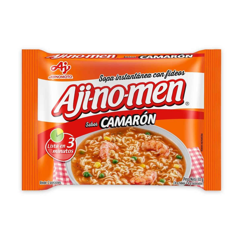 Sopa Instantanea Ajinomen Camaron Con Fideos 80 Gr