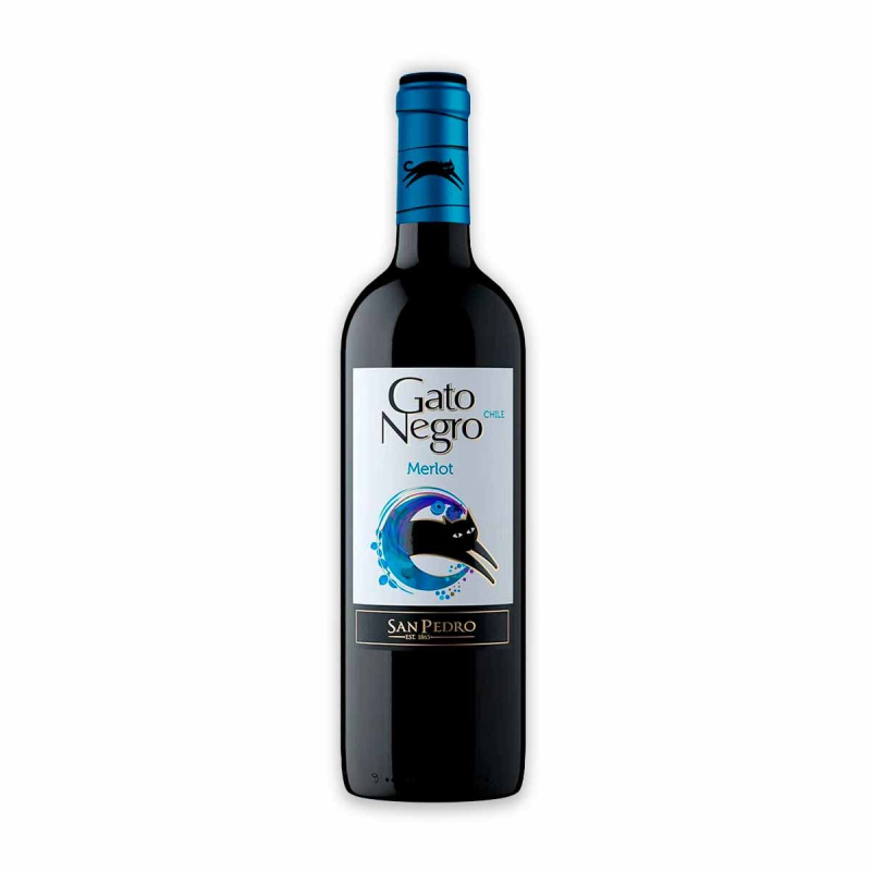 Vino Gato Negro Merlot 750 Ml