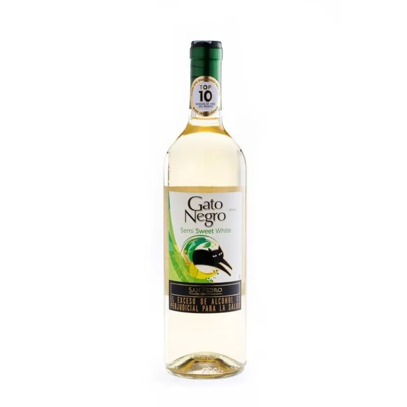 Vino Gato Negro Semi Sweet Blanco 750 Ml