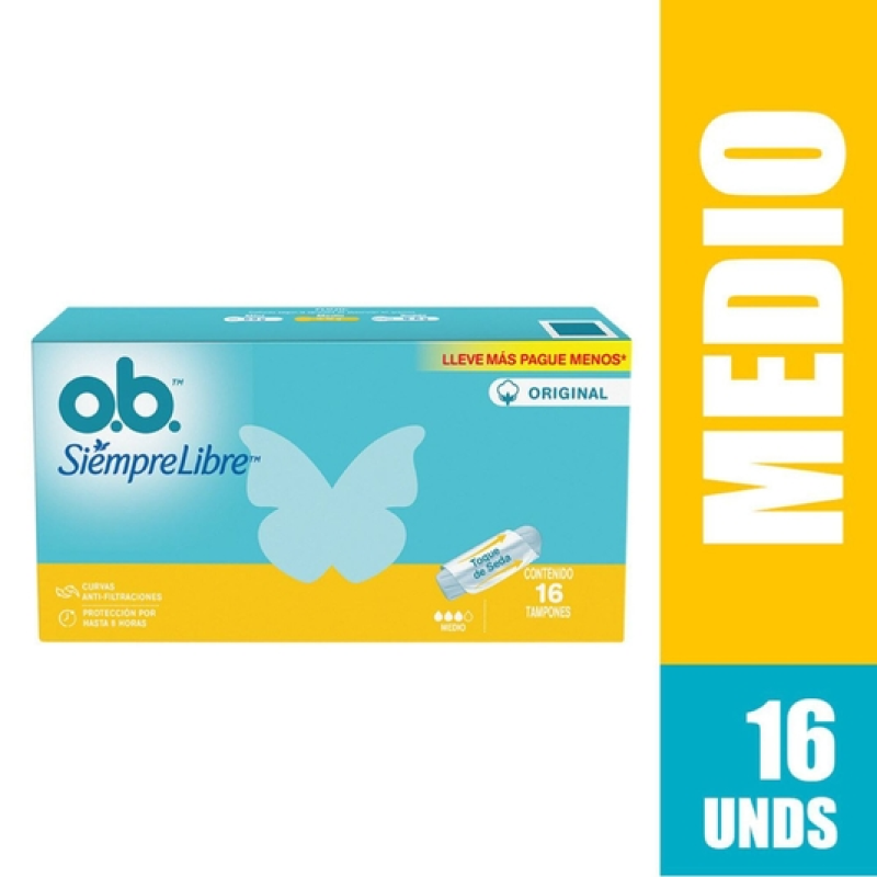 Tampones Ob Original Medio 16 Und